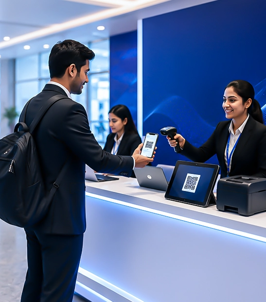 digital event registration desk